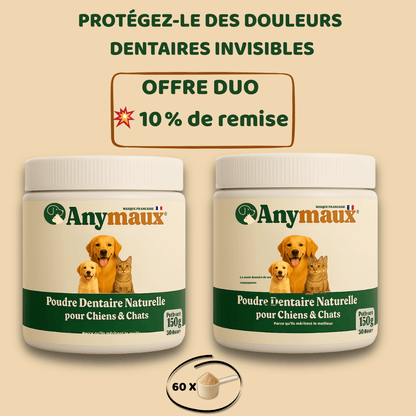 Poudre Dentaire Chiens & Chats – pack Poudre Dentaire Chiens & Chats par Anymaux
